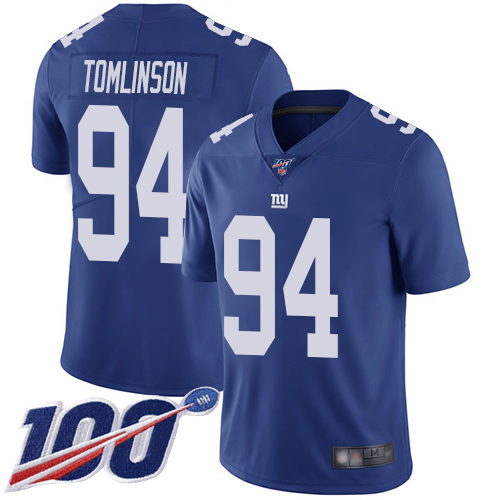 Men New York Giants #94 Dalvin Tomlinson Royal Blue Team Color Vapor Untouchable Limited Player 100th Season Football NFL Jersey->new york giants->NFL Jersey